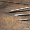 3 No: Vintage British Cabinet Makers Flat Head Screwdrivers - Refurbished