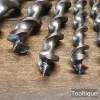 Vintage Set of 10 No: Irwin Pattern Brace Auger Bits ¼”-1” - Sharpened Ready To Use
