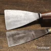 2 No: Vintage Rosewood Handles Filler Knives or Scrapers - Refurbished