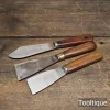 Vintage Glaziers Set of 3 No: Filler Knives - Refurbished Ready To Use
