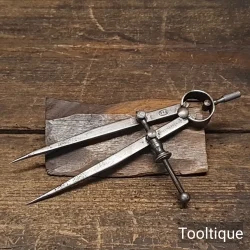 Vintage English 5 ½” Spring Steel Dividers - Refurbished Ready To Use