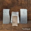 4 Vintage Odd Shaped Cabinet Scrapers Crisp Square Edges - Refurbished
