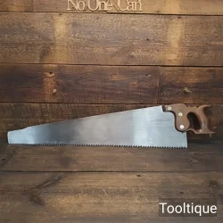 Superb 28” Antique Frost Norwich Progressive 3 ½ - 2 ½” Tpi Rip Saw - Sharpened Refurbished