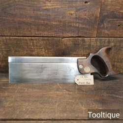 Antique 12” Frost Norwich Steel Back Cross Cut Bench Saw - Fully Refurbished
