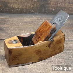 Vintage Carpenters Adjustable Throat Beechwood Coffin Smoothing Plane - Refurbished