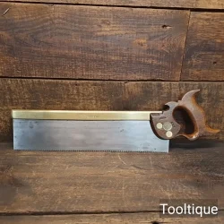 Antique 14” Taylor’s Eye Witness Sheffield Celebrated Brass Back Bench Saw