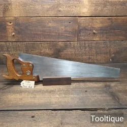 Vintage 20” Henry Disston USA Cross Cut Panel Saw 9 Tpi - Sharpened Refurbished