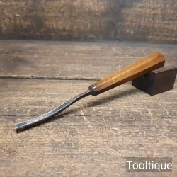 Scarce Late 18th C Antique James Cam Curved Stem Woodcarving V Chisel - Sharpened