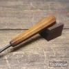 Scarce Late 18th C Antique James Cam Curved Stem Woodcarving V Chisel - Sharpened