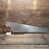 Vintage 24” Henry Disston USA Rip Hand Saw 6 Tpi - Sharpened & Refurbished