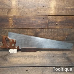 Vintage 24” Henry Disston USA Rip Hand Saw 6 Tpi - Sharpened & Refurbished