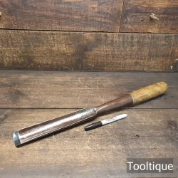 Antique 1 ½” Shipwrights Hand Forged Cast Steel Socket Gouge Chisel -Sharpened