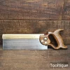 Vintage 10” Tyzack Turner Brass Back Tenon Saw 15 TPI - Fully Refurbished