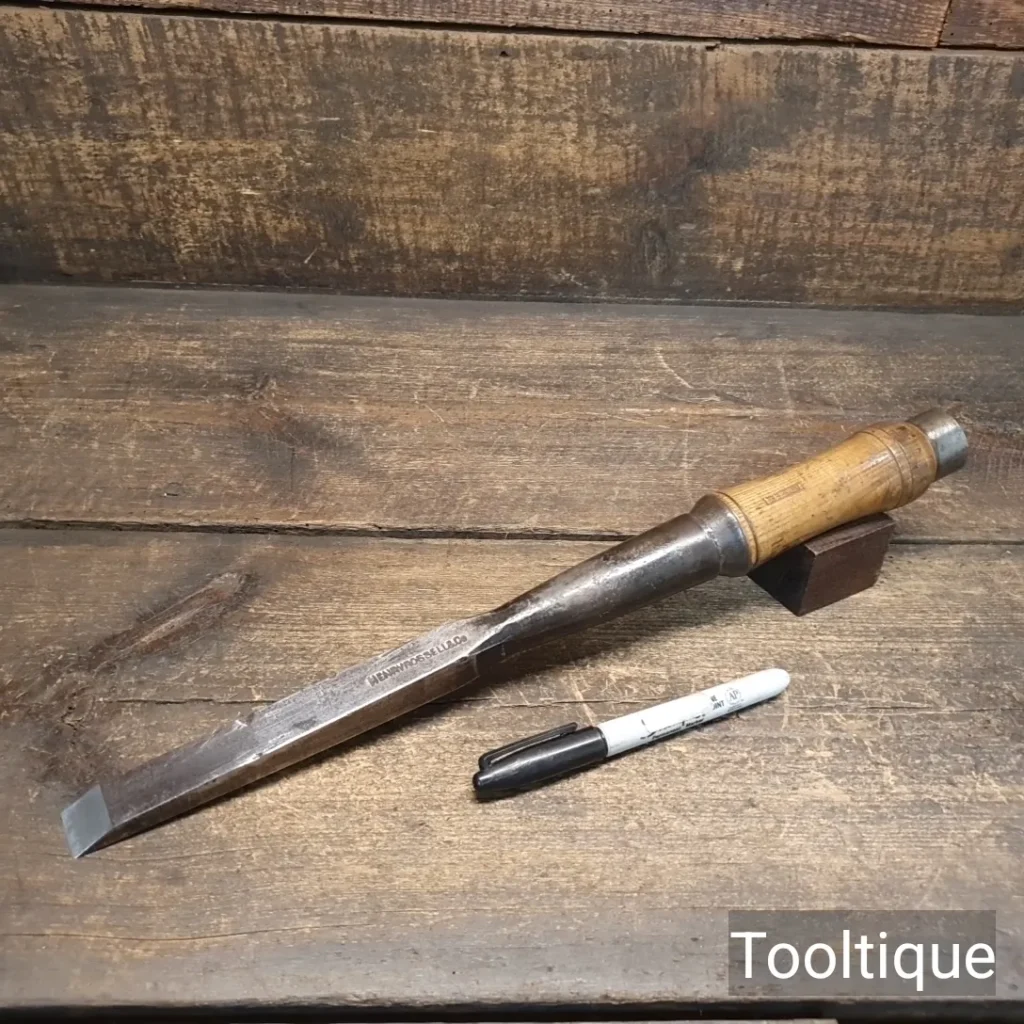Vintage 20mm Henry Rossell Timber Framing Socket Mortice Chisel - Refurbished
