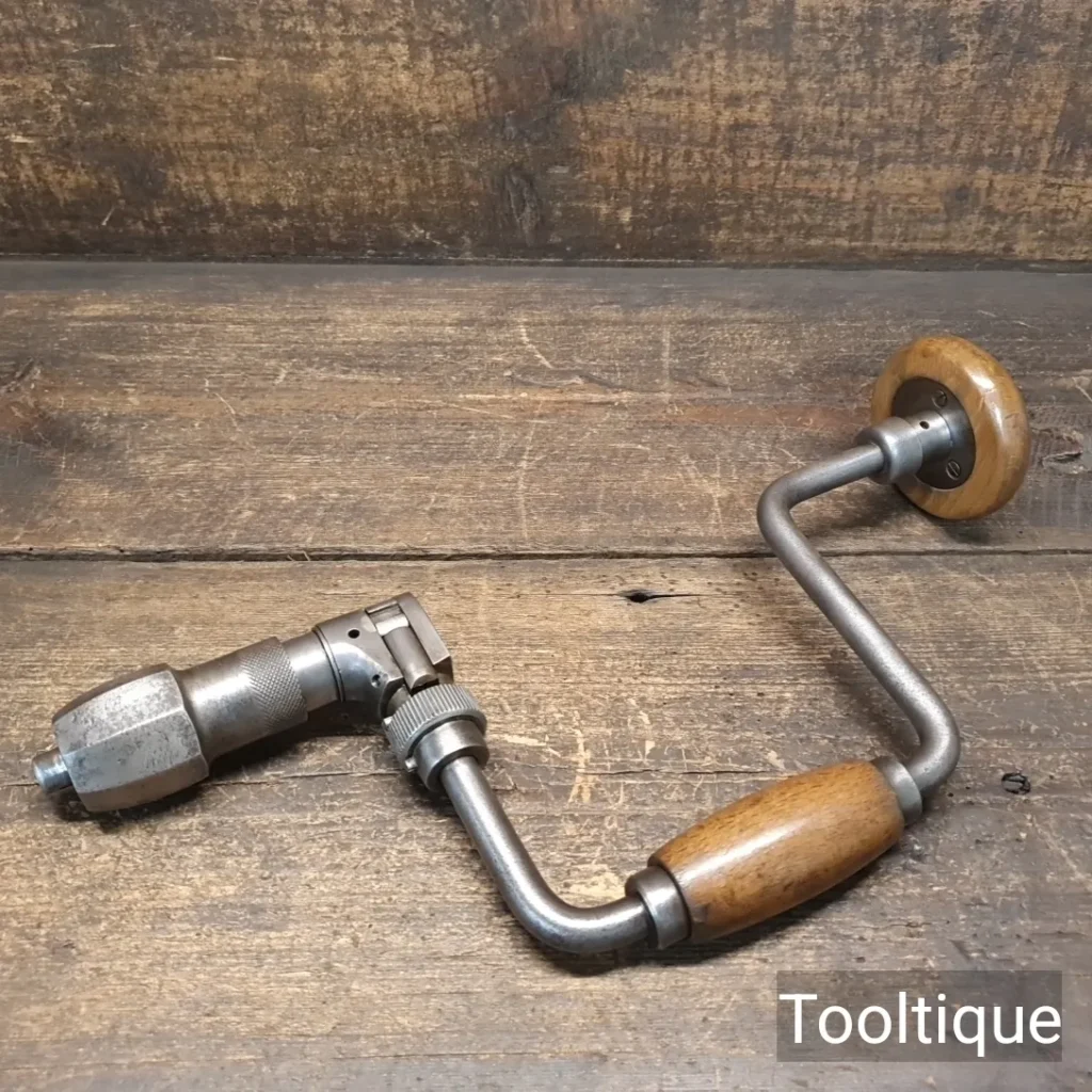 Vintage Carpenters Ratchet Brace Beechwood Handles - Refurbished