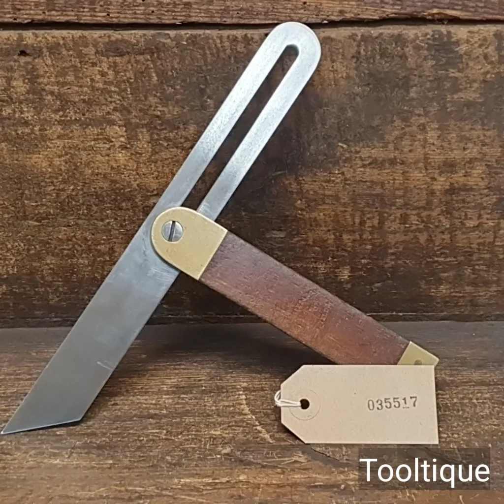 Vintage Marples Mahogany & Brass Carpenters 9” Sliding Bevel - Good Condition