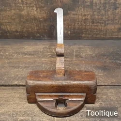Antique OWT Old Woman’s Tooth Beech Router Plane Brass Sole - Refurbished