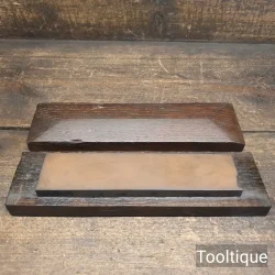Vintage Norton India Medium Grit Honing Oil Stone Boxed - Lapped Flat