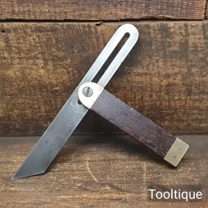 Vintage Rosewood & Brass Carpenters 9” Sliding Bevel - Good Condition Vintage Rosewood & Brass Carpenters 9” Sliding Bevel - Good Condition