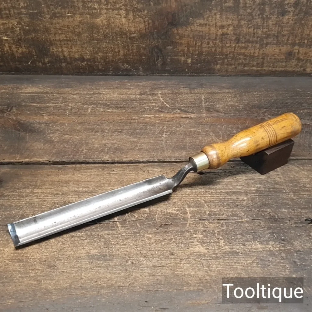 Vintage 1 18” William Marples & Sons Cranked Gouge Chisel - Refurbished