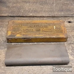 Vintage Boxed 6” x 2” x 5/8” Carborundum Axolite Med/Fine Sharpening Slip Oil Stone
