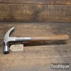 Antique 28 oz Carpenter's Strapped Claw Hammer Ashwood Handle - Refurbished