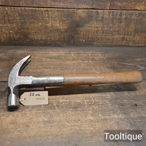 Antique 28 oz Carpenter's Strapped Claw Hammer Ashwood Handle - Refurbished Antique 28 oz Carpenter's Strapped Claw Hammer Ashwood Handle - Refurbished