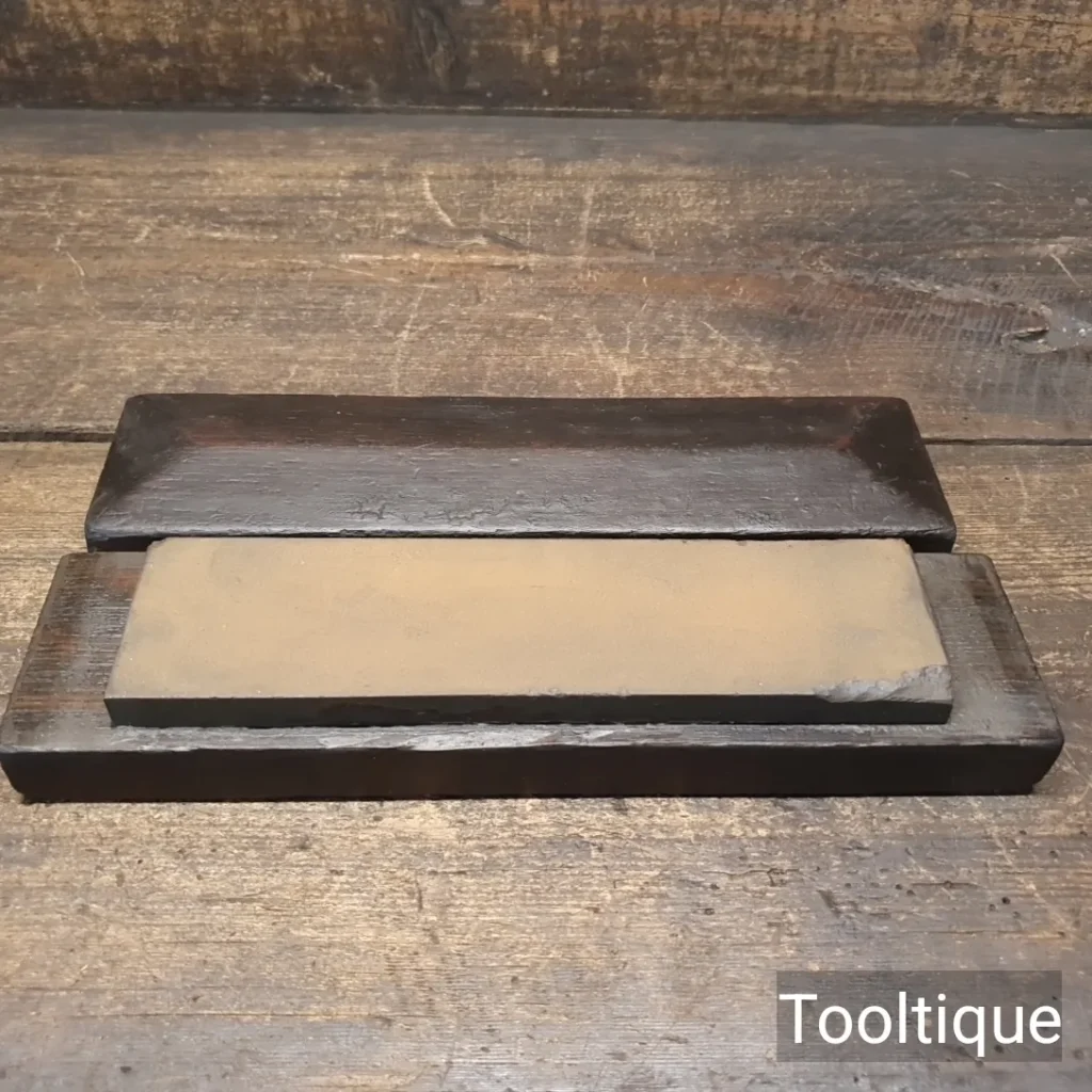 Vintage Norton India Medium Grit Honing Oil Stone Boxed - Lapped Flat