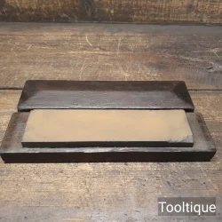 Vintage Norton India Medium Grit Honing Oil Stone Boxed - Lapped Flat