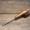 Vintage ¼” C. Hill Woodcarving Straight Gouge Chisel - Refurbished Ready To Use
