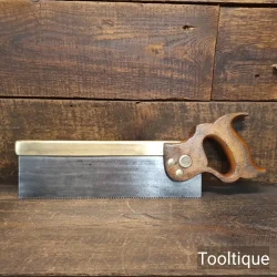 Vintage 12” Henry Disston USA Brass Back Cross Cut Bench Saw - Fully Refurbished