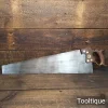 Antique c1900 English 25 ½” Warranted Superior Rip Hand Saw 5 TPI - Refurbished