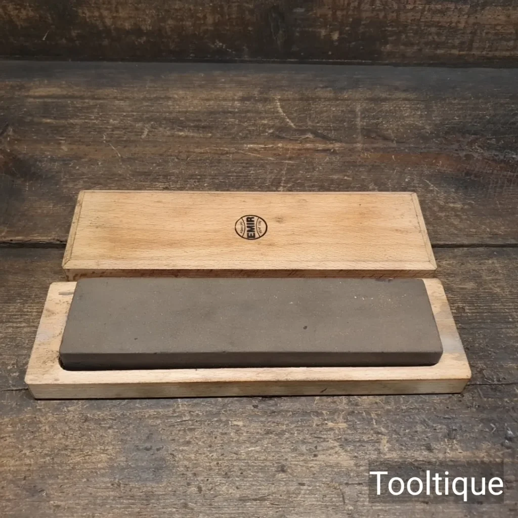 Vintage 8”x2” Medium Grit Oil Stone Lapped Flat For Use In Amir Box