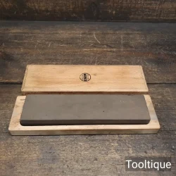 Vintage 8”x2” Medium Grit Oil Stone Lapped Flat For Use In Amir Box