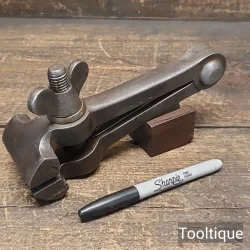 Unusually Large Vintage 8” Cast Steel Hand Vice - Good Condition