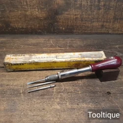 Vintage Boxed Stanley No: 135a Ratchet Screwdriver & 3 Ends - Refurbished
