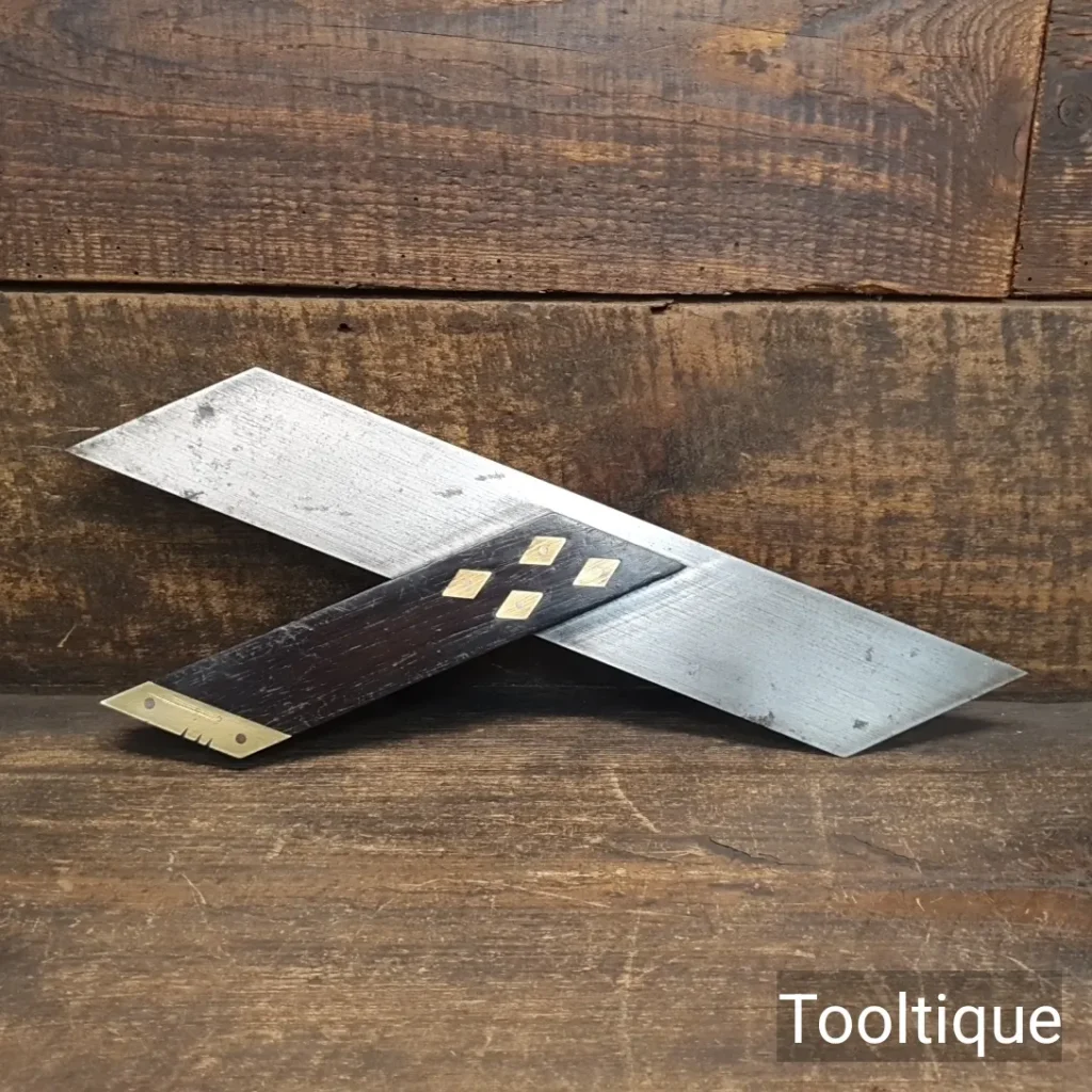 Vintage Rosewood & Brass Carpenters Mitre Square - Refurbished
