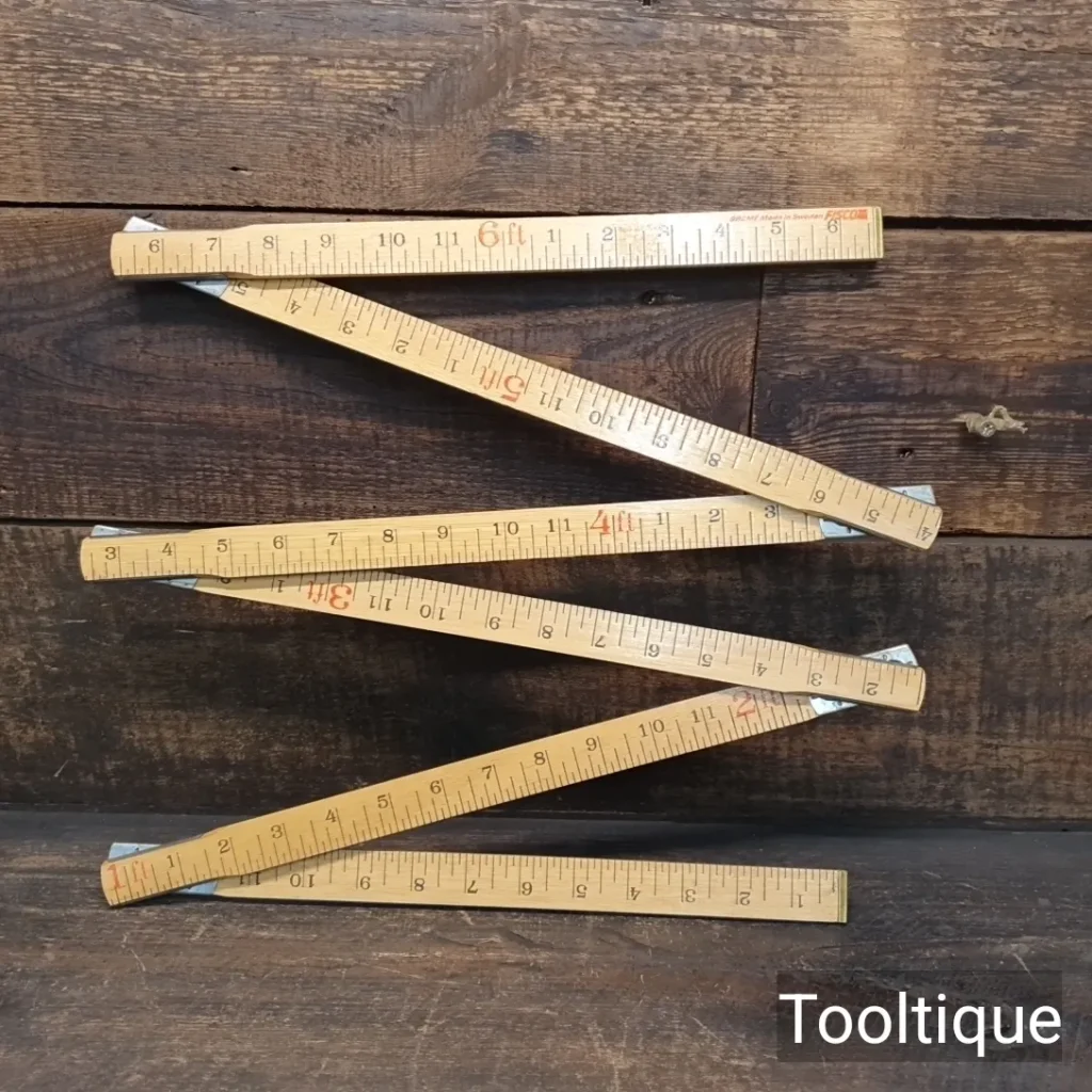 Frisco Sweden Zigzag Imperial & Metric 2m Hardwood Rule - Good Condition