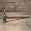 Vintage Joiners English No: 2 Cast Steel Cross Pein Hammer - Refurbished