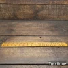 Vintage 3ft CK Holland Hardwood & Brass Folding Rule - Good Condition