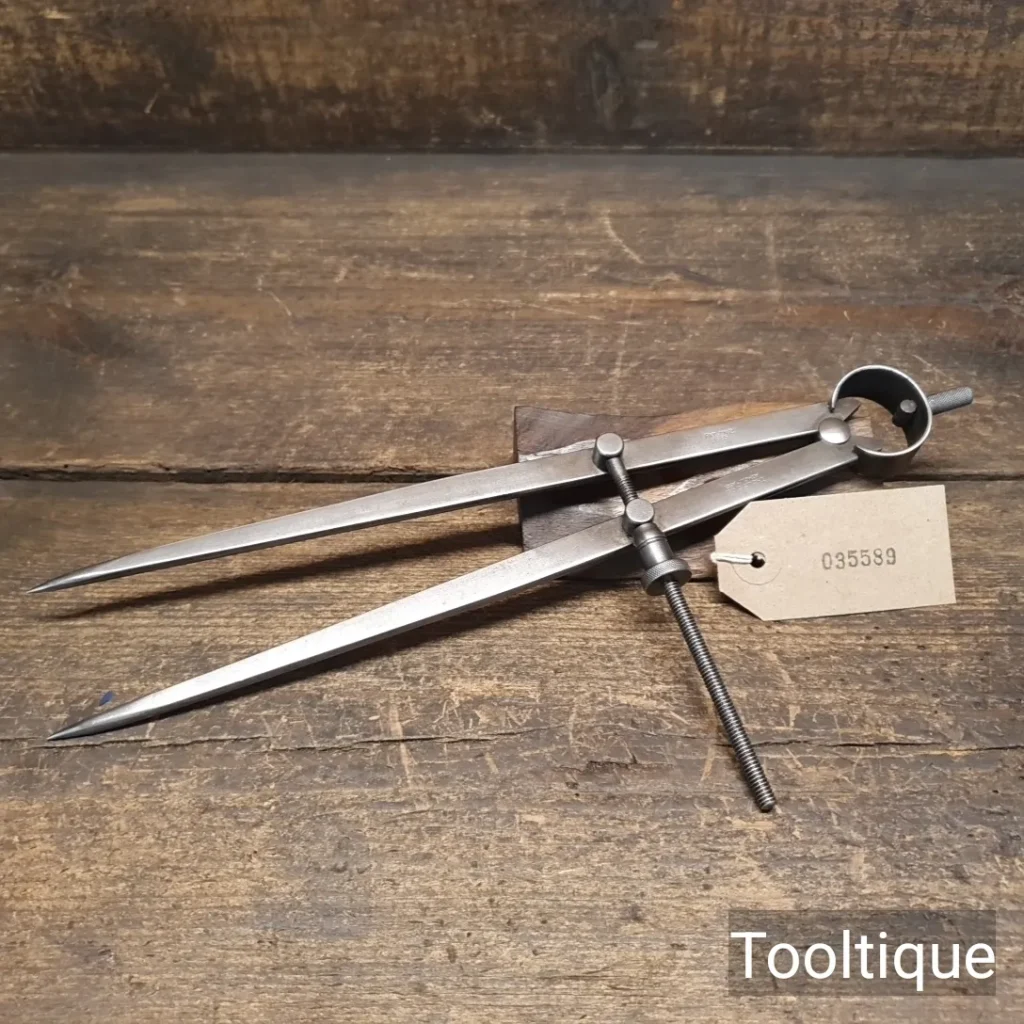 Antique 10.5” L.S.S & Co. Starrett USA Spring Steel Dividers PAT Dated Jun 2nd 1885