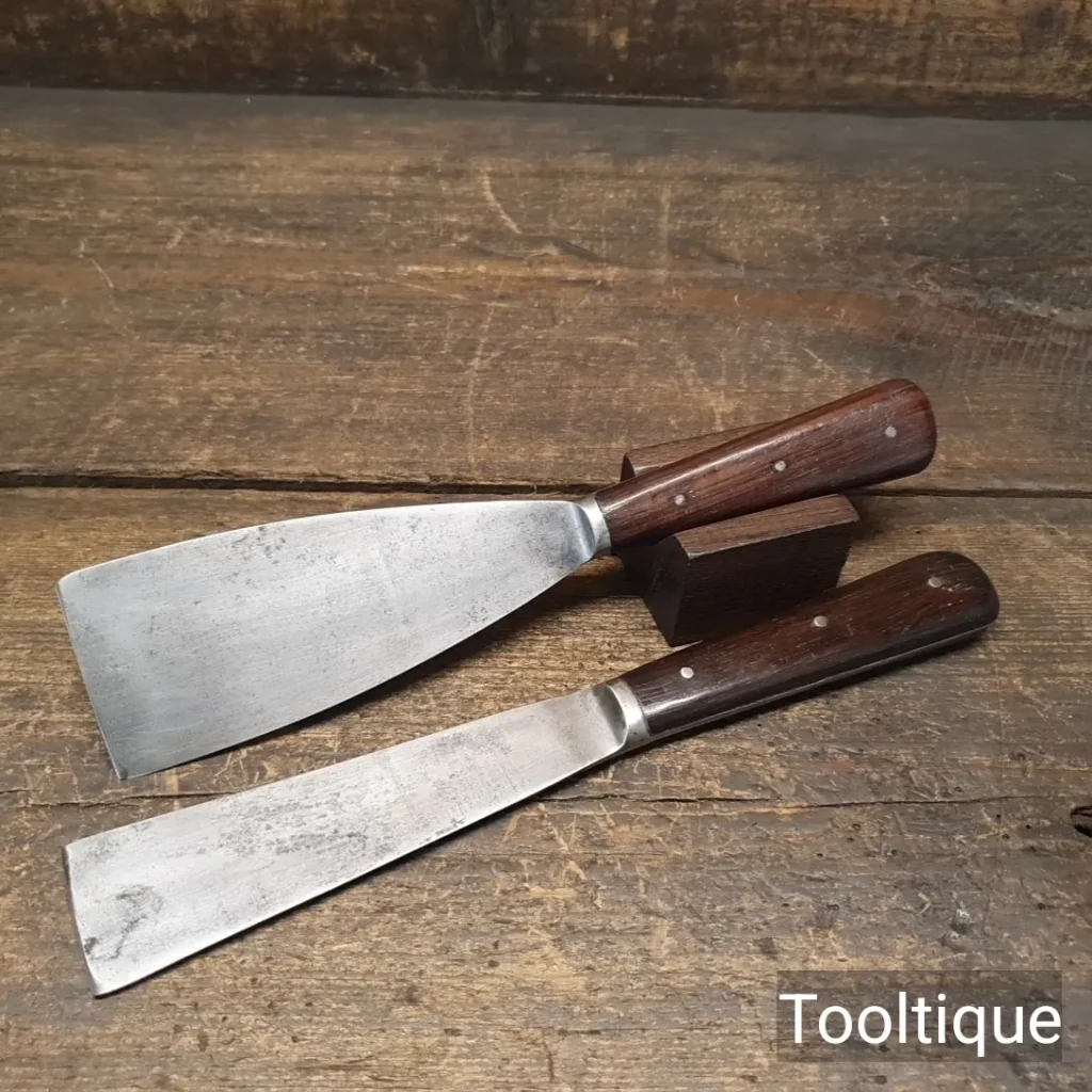 2 No: Vintage English Rosewood Handled Filler Knives - Refurbished