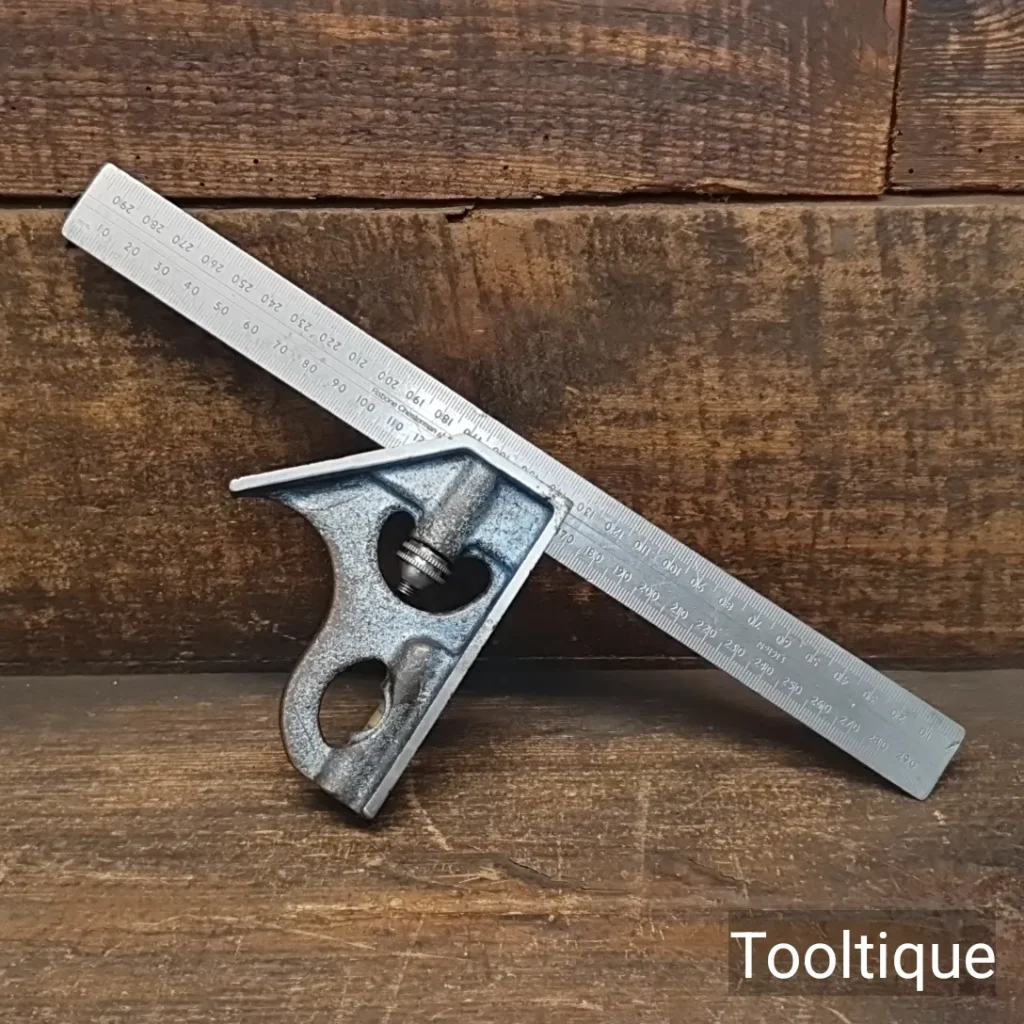 Vintage Rabone Chesterman No: 1913 Cast Steel Metric Adjustable Set Square - Refurbished