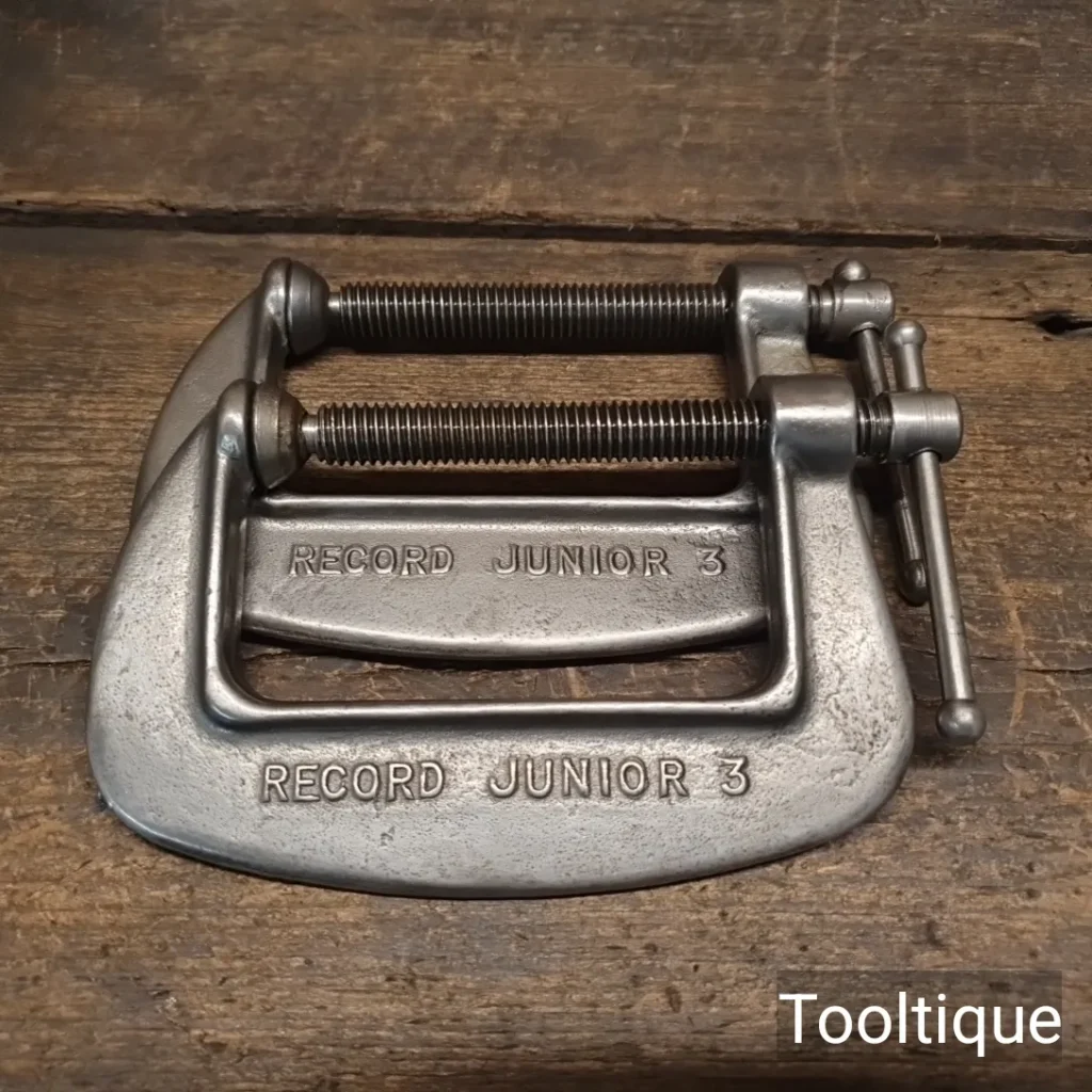 Vintage Pair of 3” Record Tools Sheffield Junior G Cramps - Good Condition