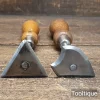 2 No: Vintage British Scrapers With Hardwood Handles - Refurbished