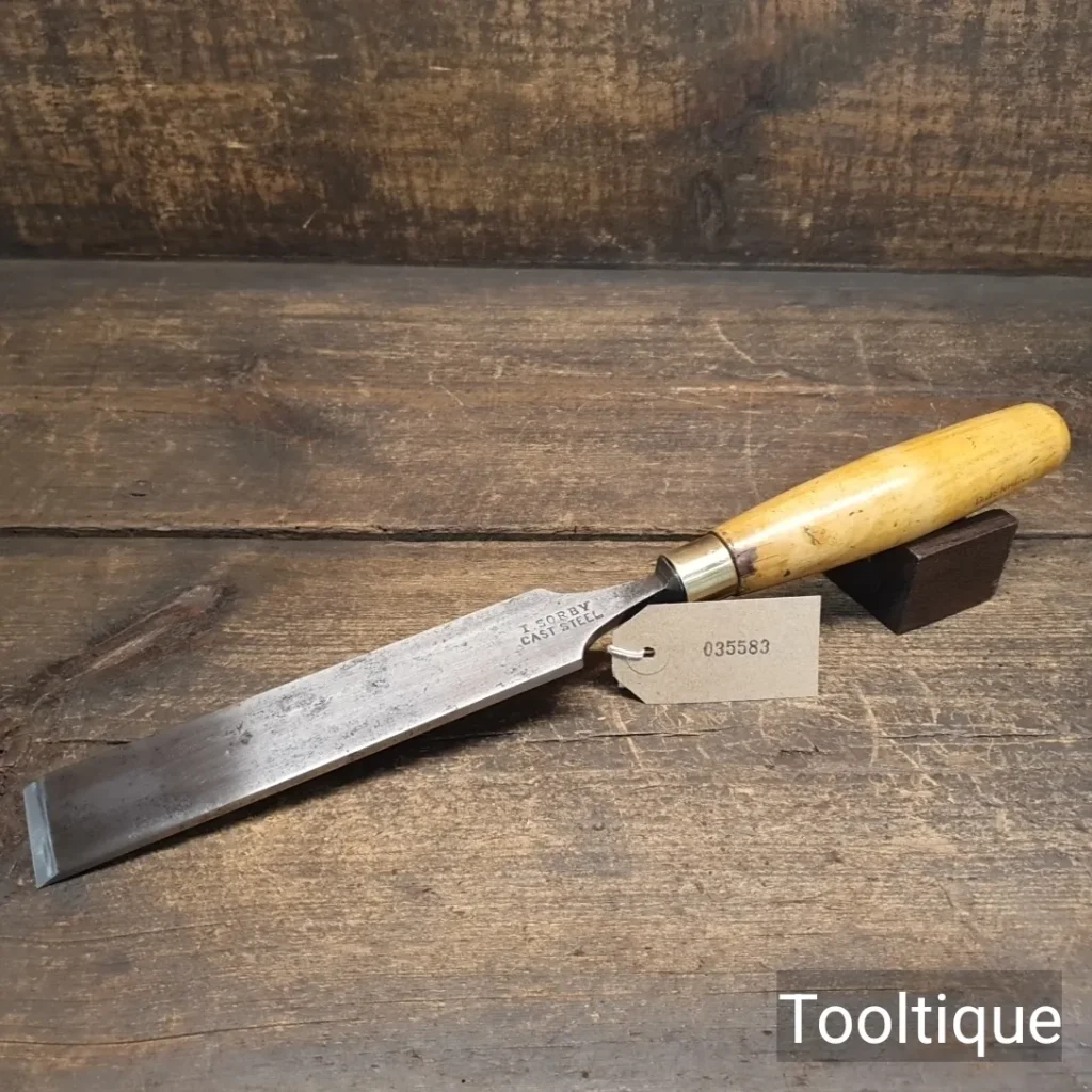 Vintage 8.25” x 1.5” Long Series I. Sorby Sheffield Firmer Chisel - Fully Refurbished