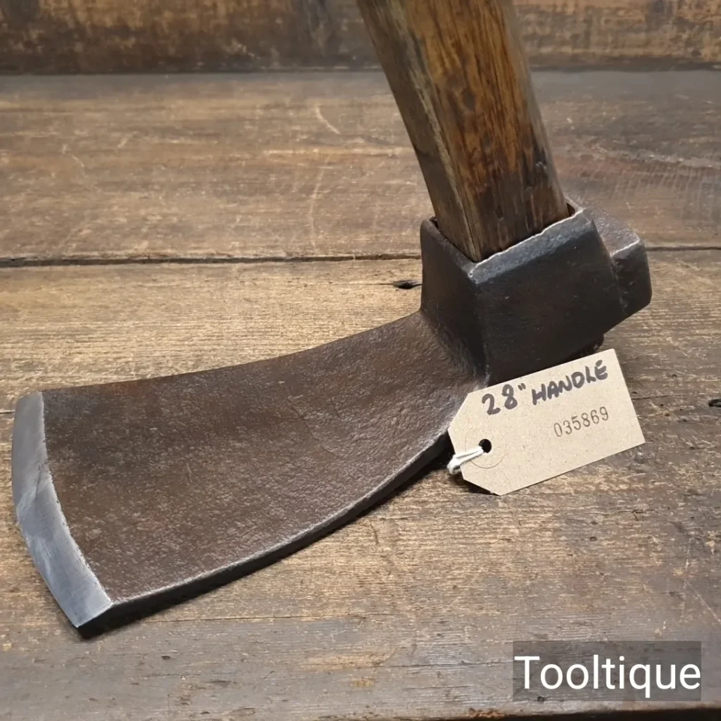 Vintage Small 4” Wide Carpenters Adze 24” Long Handle - Refurbished