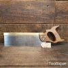 Vintage 12” English Made Brass Back Tenon Saw - Sharpened & Refurbished