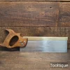 Vintage 12” English Made Brass Back Tenon Saw - Sharpened & Refurbished
