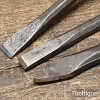 3 No: Small Vintage Cold Chisels - Refurbished Sharpened